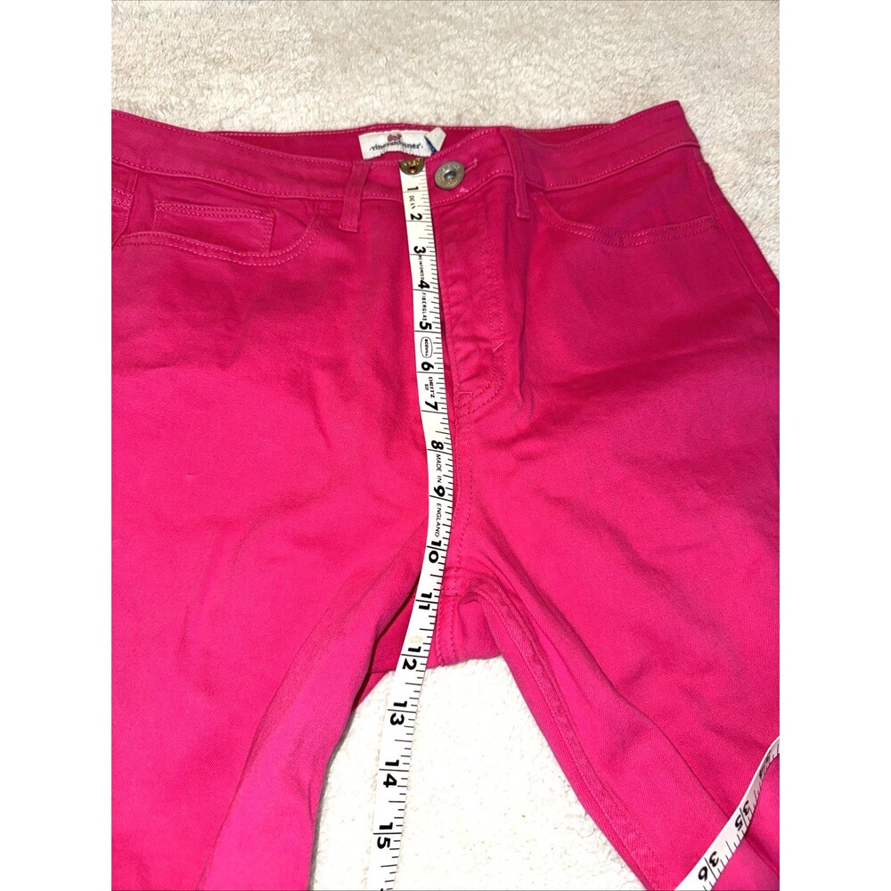 Vineyard Vines Jeans Women’s Pants Size 30 Cotton Frayed Hem Hot Pink - Picture 3 of 11